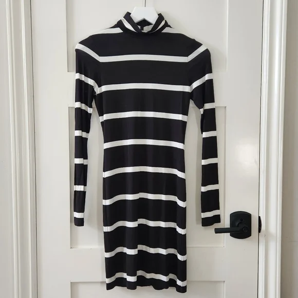 Alice + Olivia Delora Mock Neck Mini Dress, Size XS - Picture 7 of 10